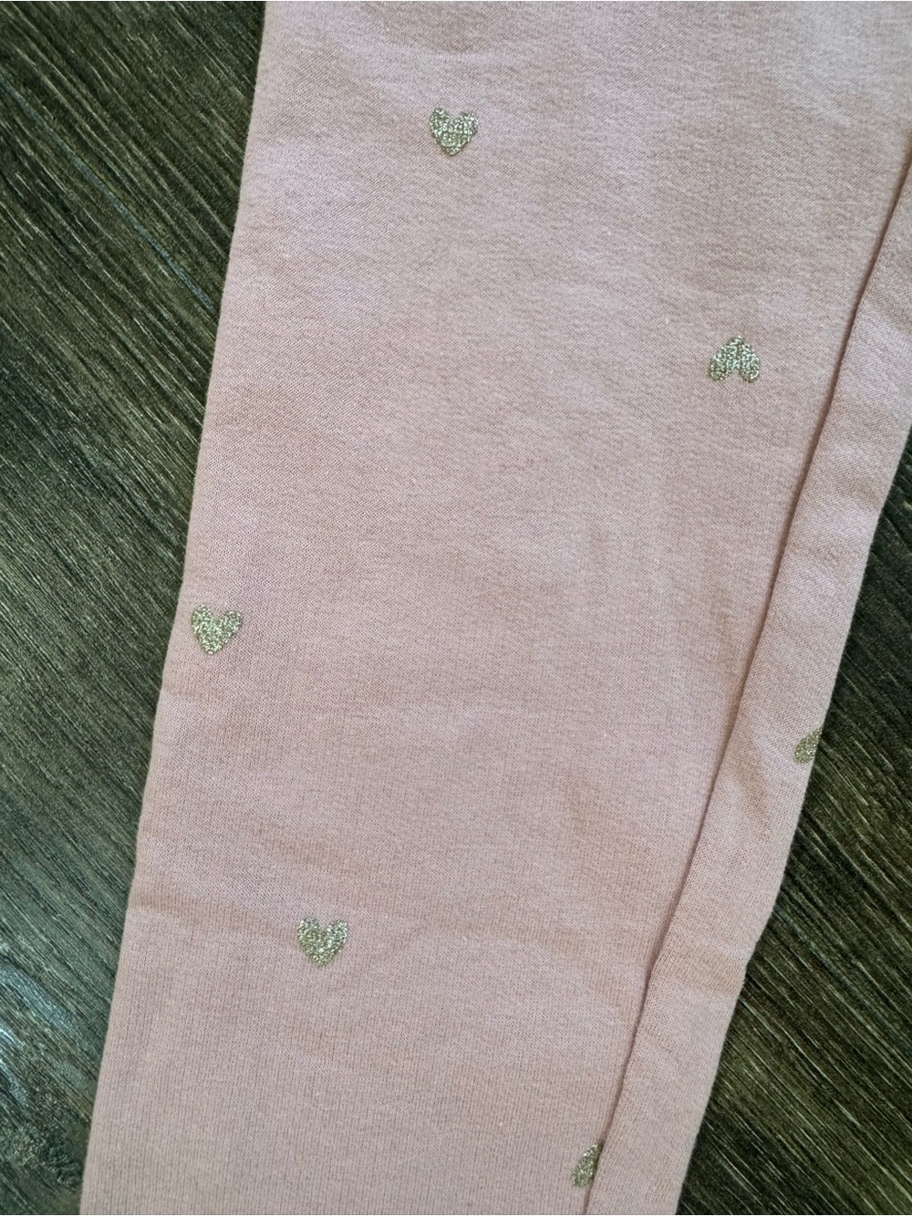 H&M Girls Pink 4pc Outfit Bundle Set Lot Gold Hearts Leggings Sweats Size 8 - Picture 4 of 16